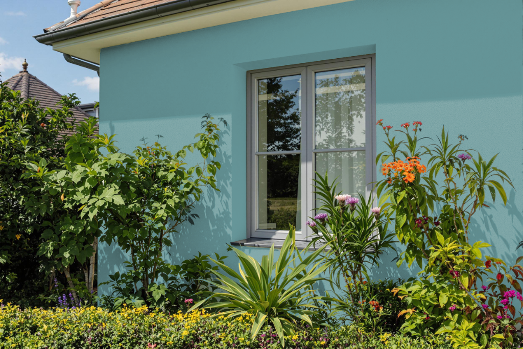 outdoor paint color with behr vintage-teal-mq6-33