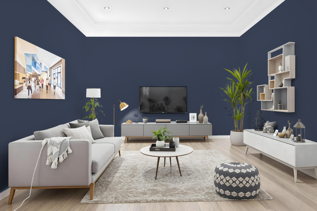 living room paint color with dulux oxford-blue-heritage