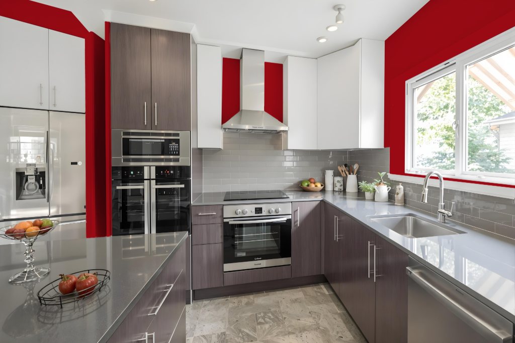 kitchen paint color with benjamin-moore heritage-red-hc-181