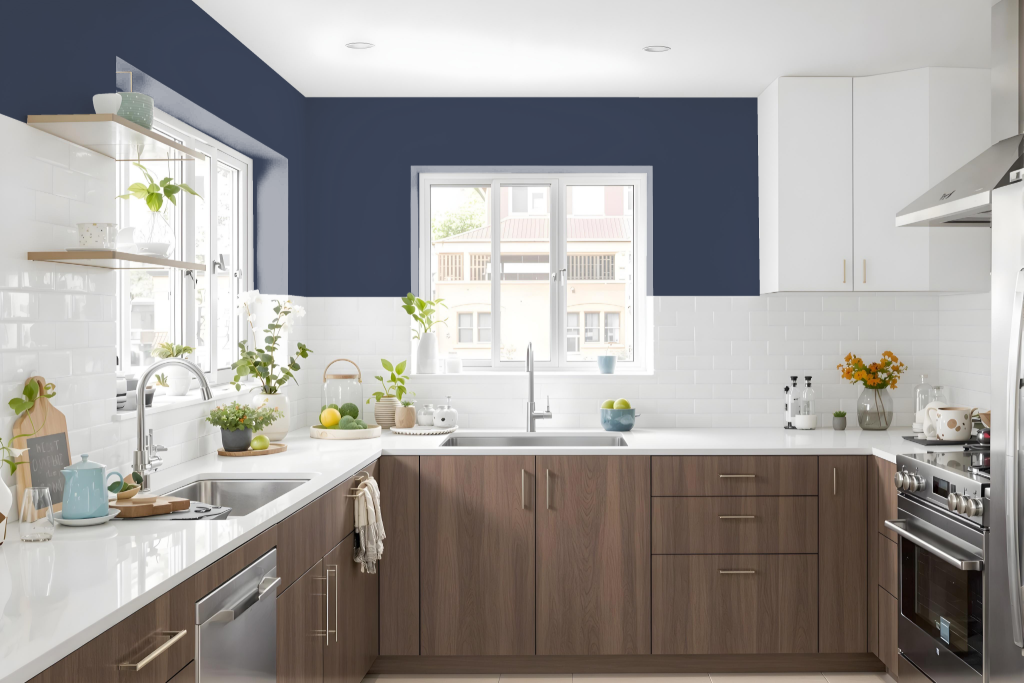 kitchen paint color with dulux oxford-blue-heritage