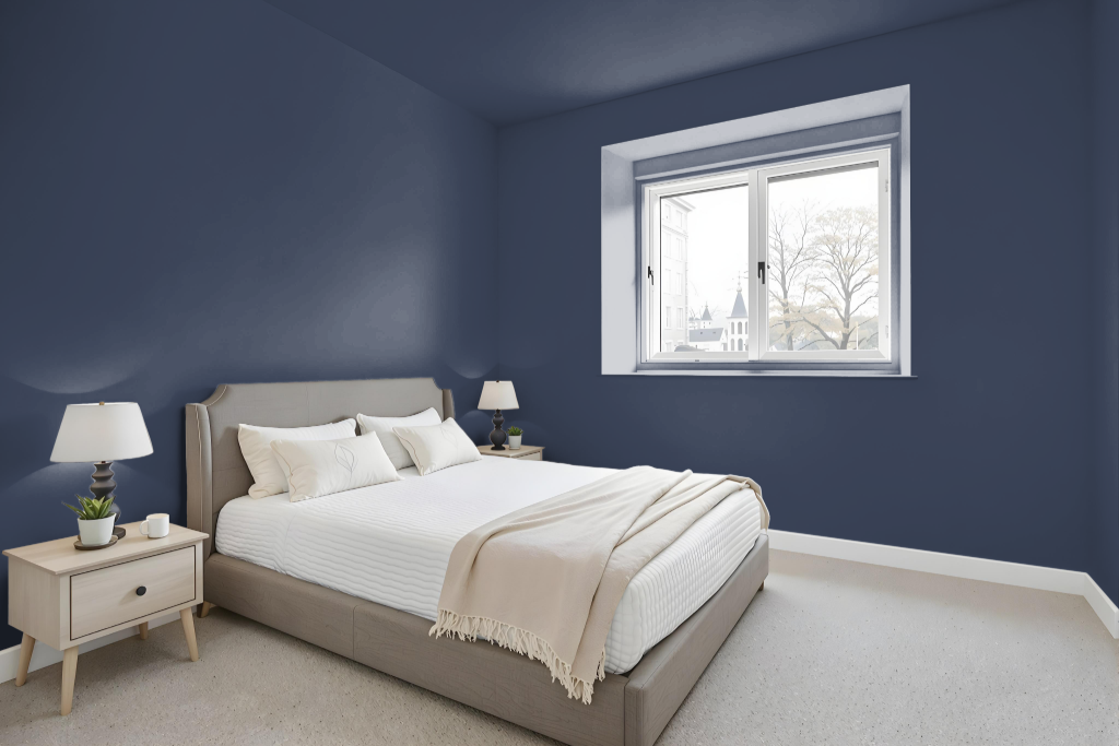 bedroom paint color with dulux oxford-blue-heritage