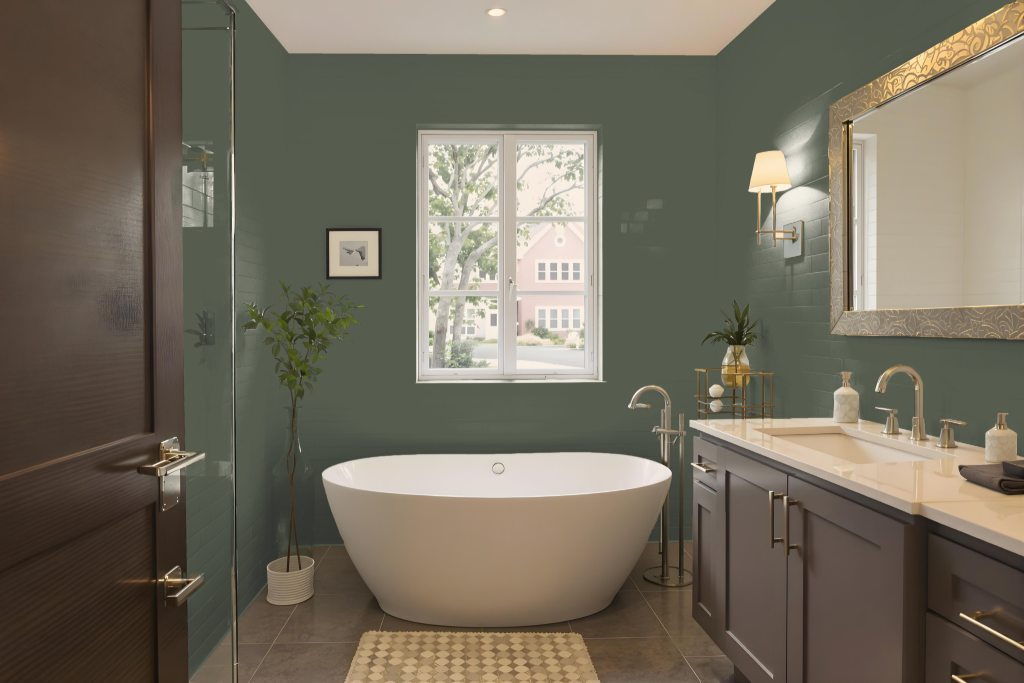 bathroom paint color with benjamin-moore vintage-vogue-462