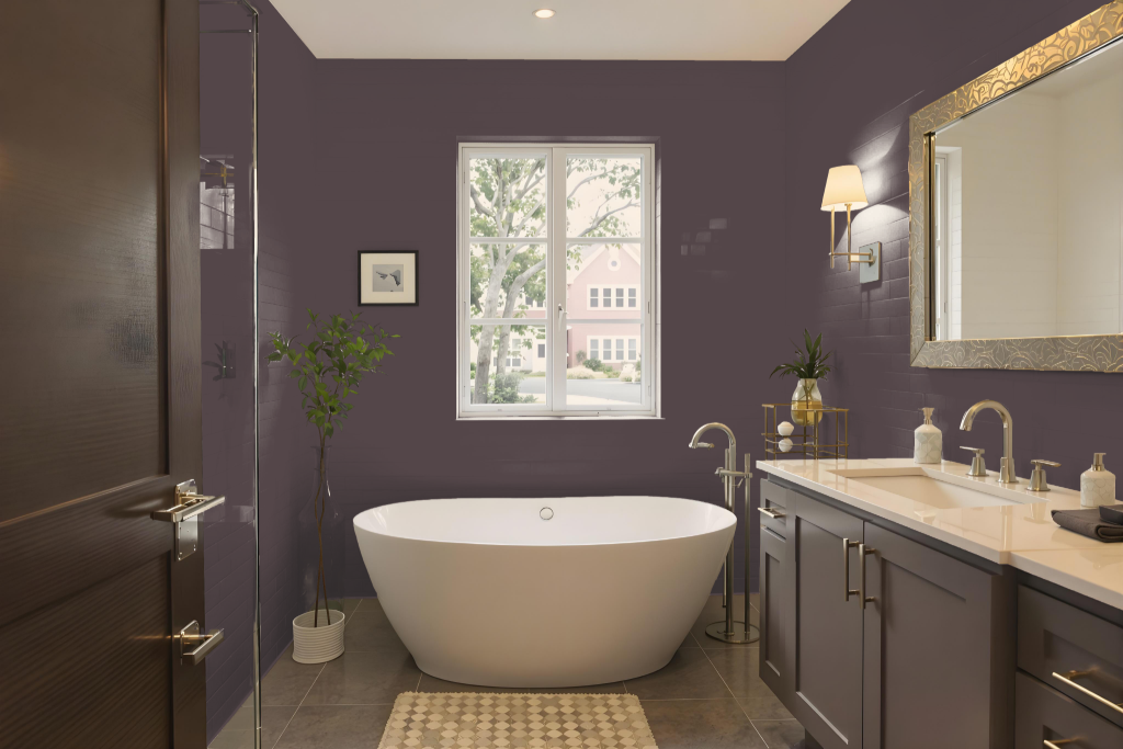 bathroom paint color with benjamin-moore vintage-wine-2116-20