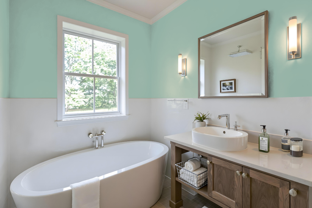 bathroom paint color with sherwin-williams vintage-vessel-sw-9050